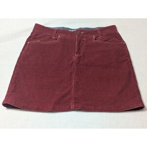 Horny Toad Corduroy A-line Mini Skirt Size 4‎ Red Orange Rust Preppy
